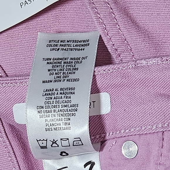 NWT Seven7 Womens Weekend Frayed Shorts Lavender Sz 16 - Picture 11 of 16